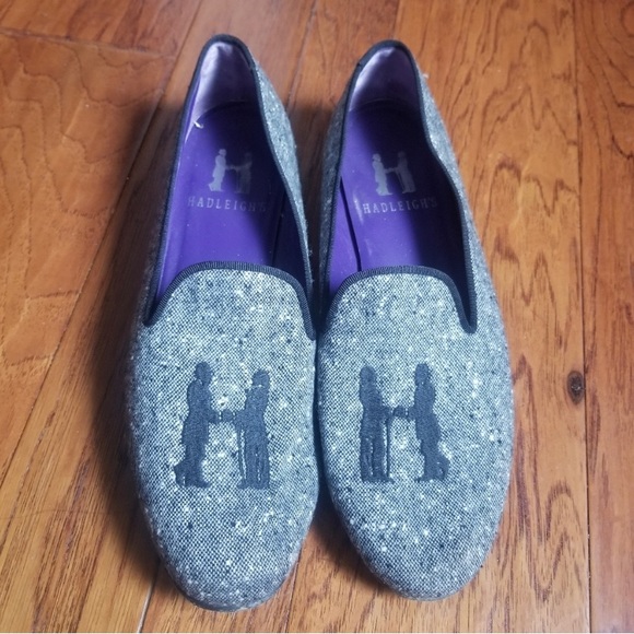 Hadleighs Shoes - HADLEIGHS Tweed Monogram Slipper size 40.5